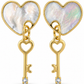 Heart & Key Earrings