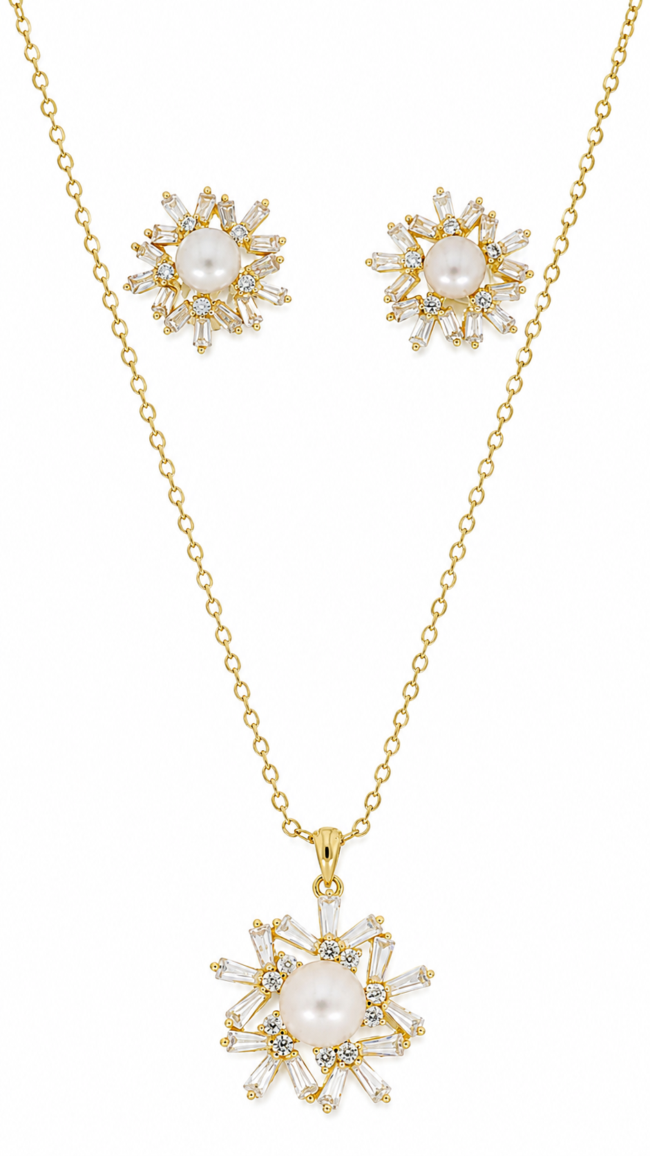 Sunburst Necklace & Earrings Set