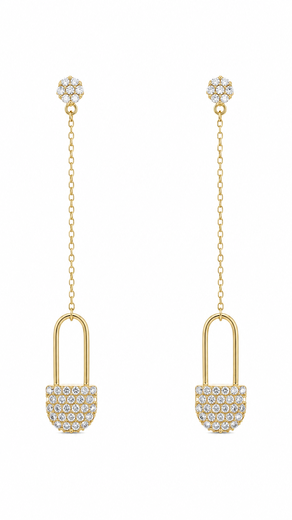 Padlock Chain Earrings