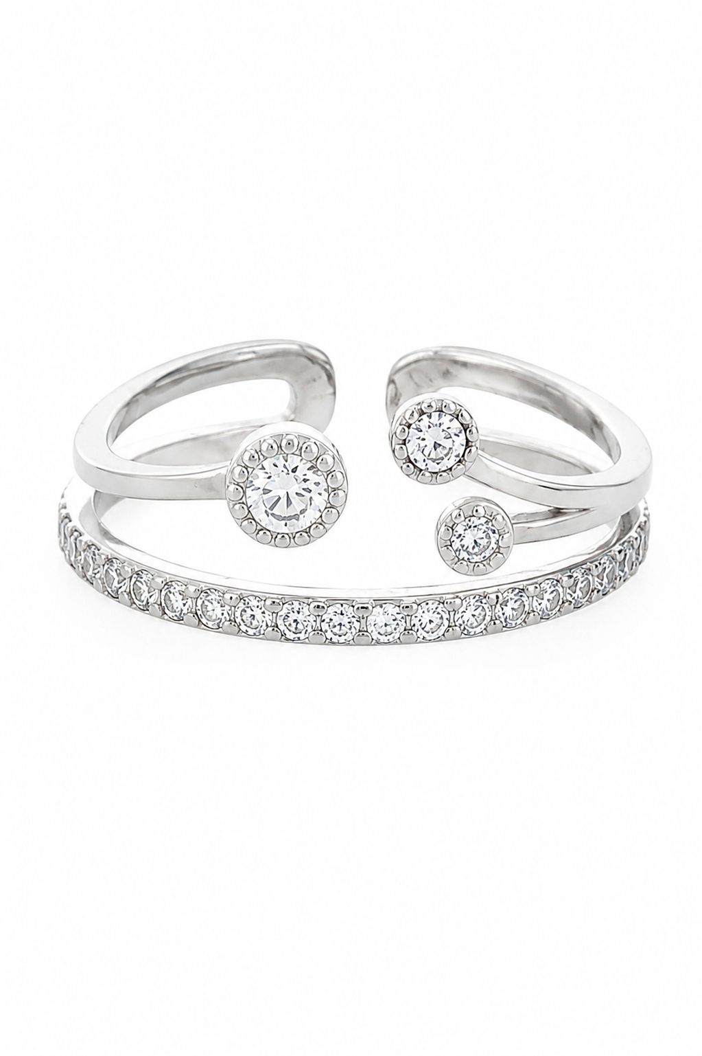 Multi-Layer Open Adjustable Ring