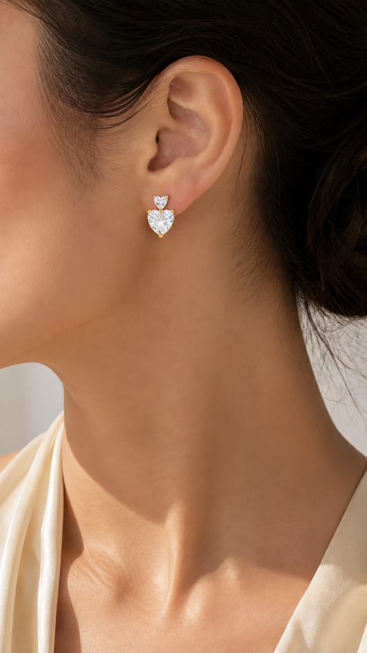 Double Heart Earrings
