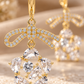 Bow & Floral Drop Earrings