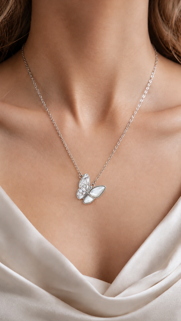 Pearl & Butterfly Necklace