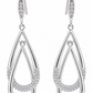 Silver Teardrop Dangle Earrings
