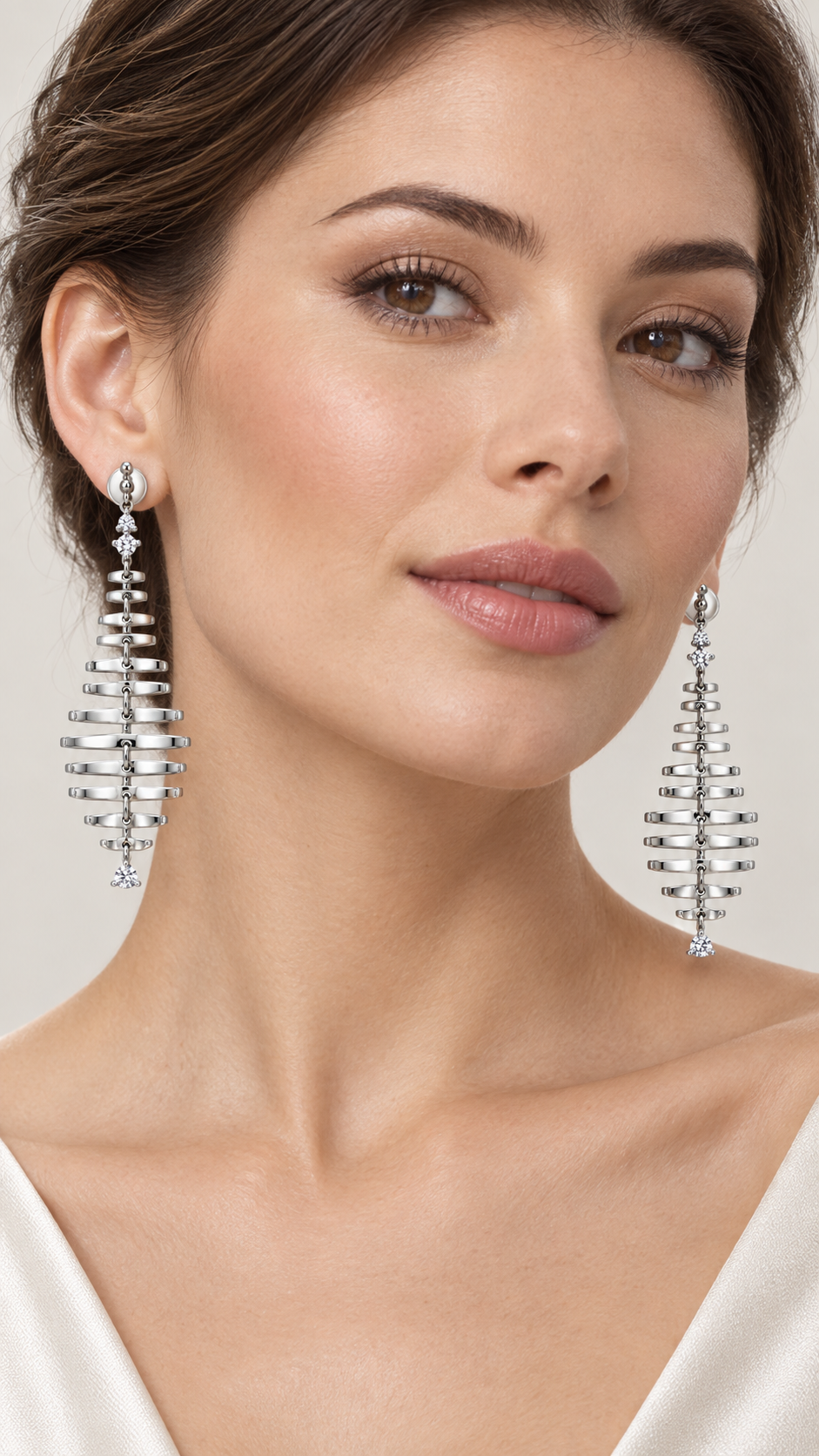 Geometric Tiered Drop Earrings