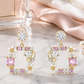 Butterfly Pink Crystal Earrings