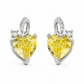 Yellow Heart Earrings