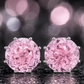 Pink Solitaire Earrings