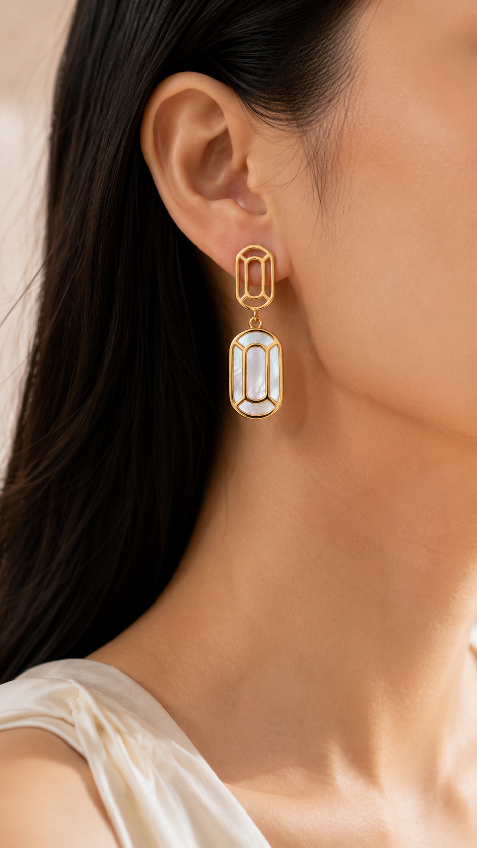 Gold-Tone Pearl Earrings