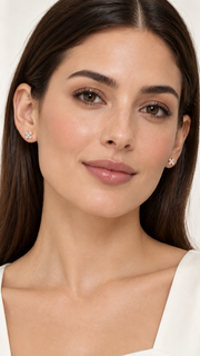 Geometric Clover Earrings Set – 3 Pairs - Aaryahi Silver jewellery product photo