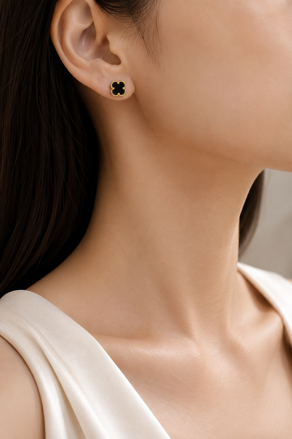 Gold-Tone Black Red green Earrings