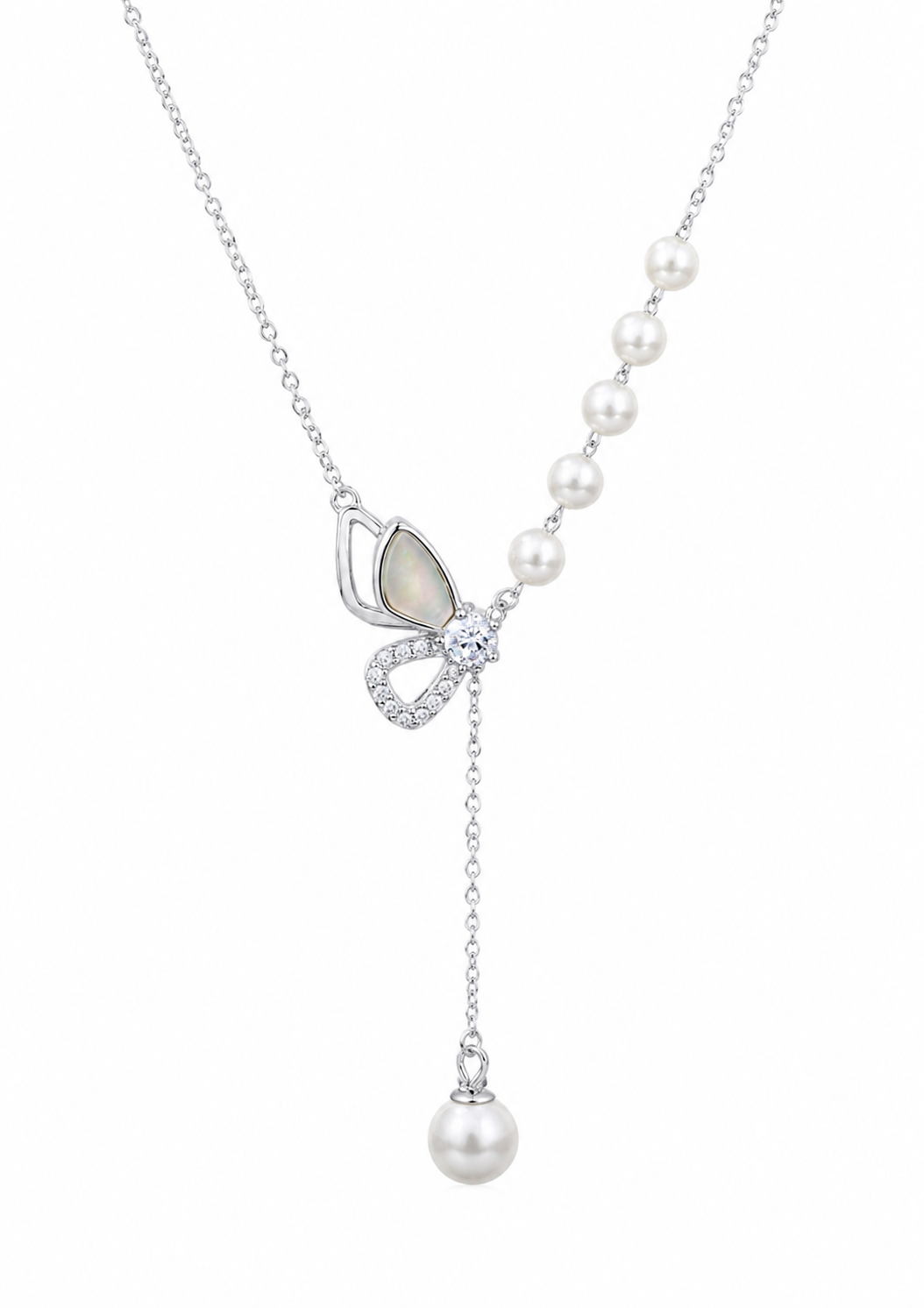 Butterfly Pearl Necklace