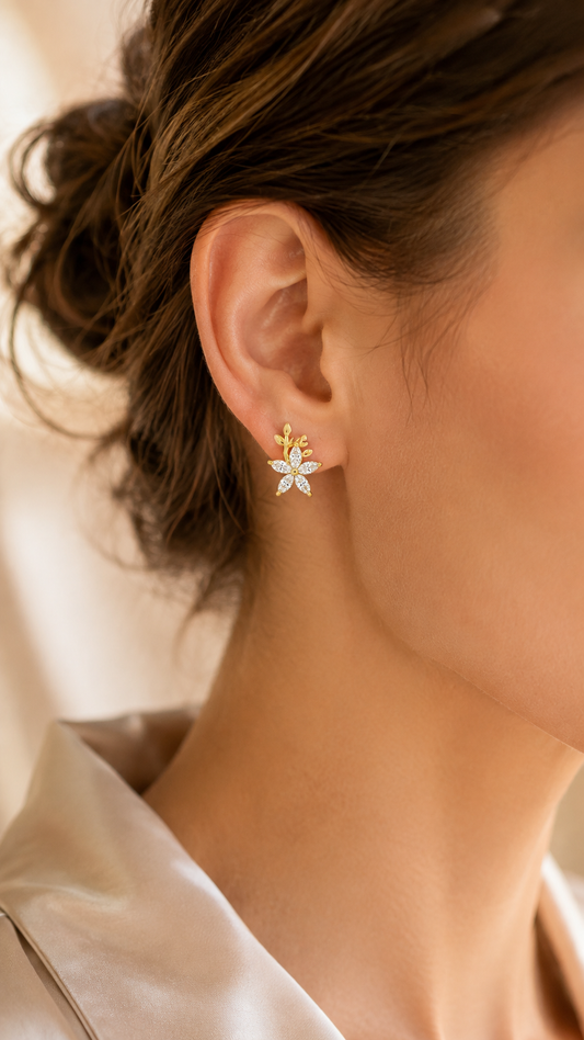 Flower & Leaf Earrings