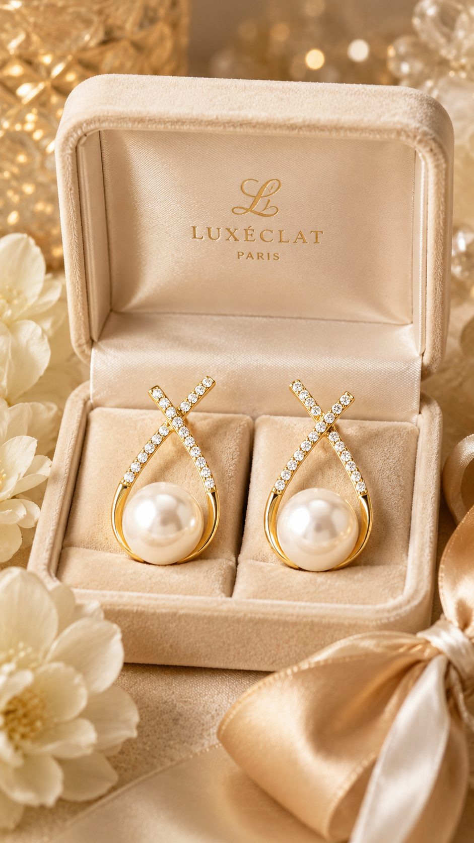 Infinity Pearl Earrings