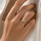 Round Solitaire Twist Band Ring