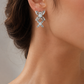 Double Four-Petal Earrings