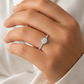 Round Solitaire Flower Ring