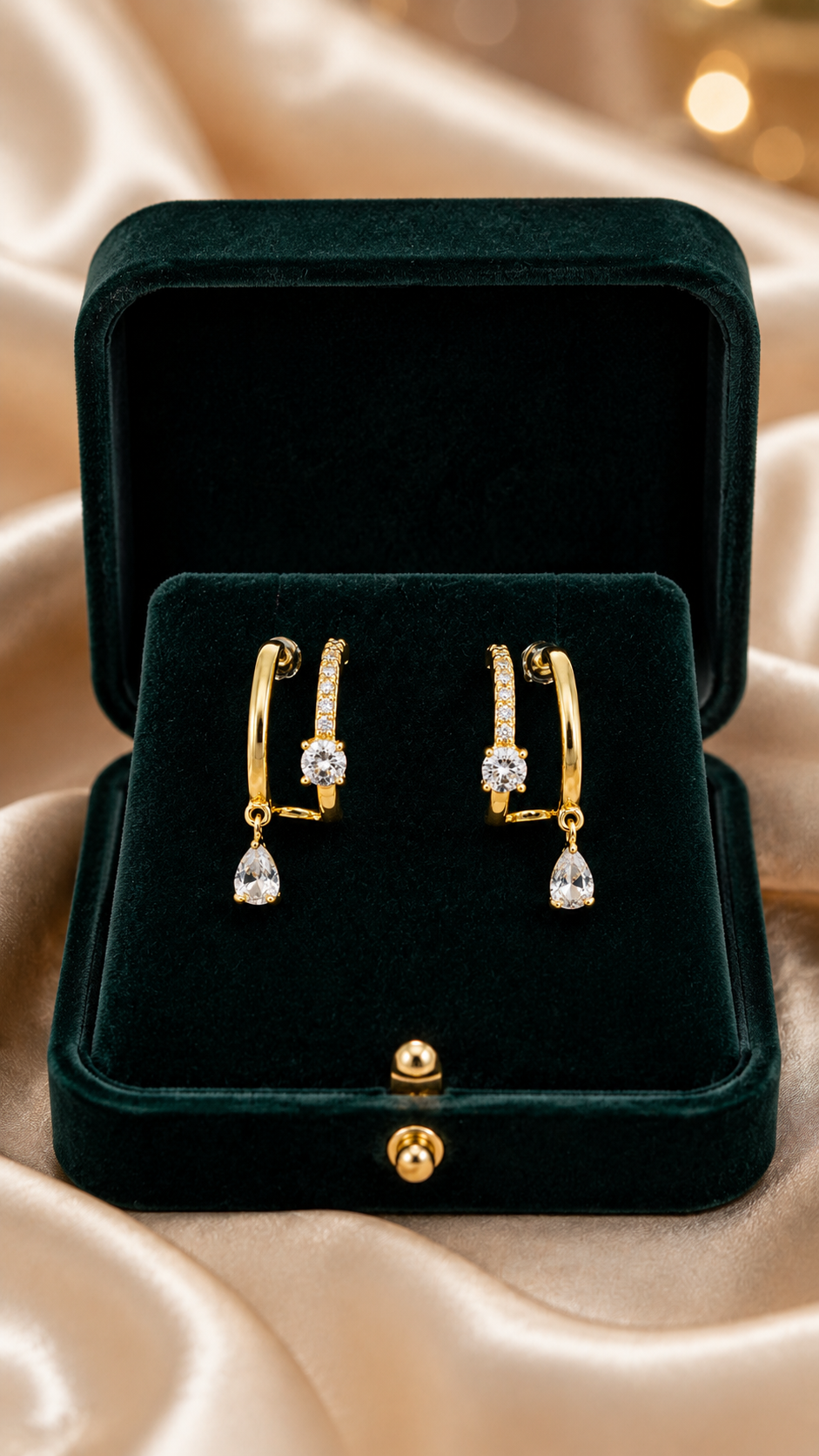 Earrings Pear-Cut Crystal
