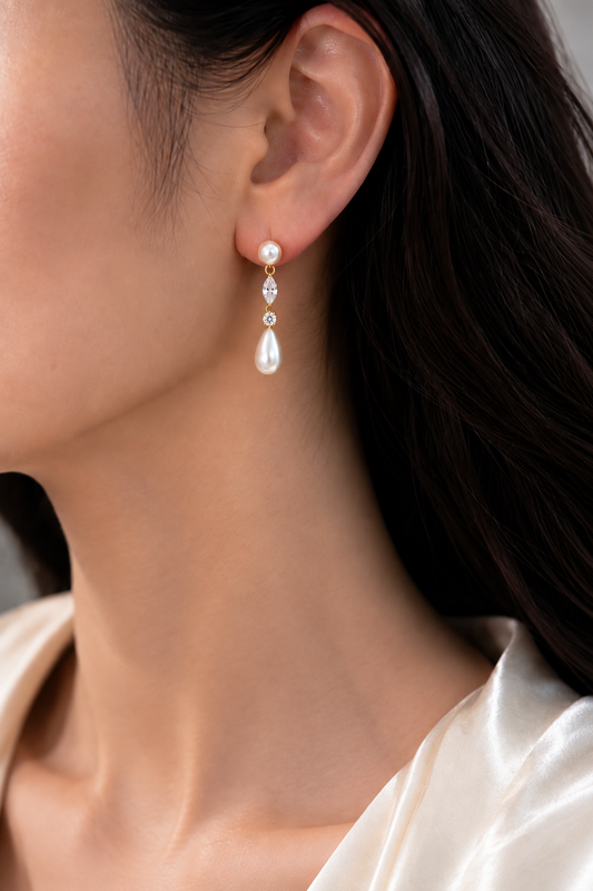 Pearl Marquise Earrings