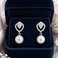 Silver Pear-Cut Earrings