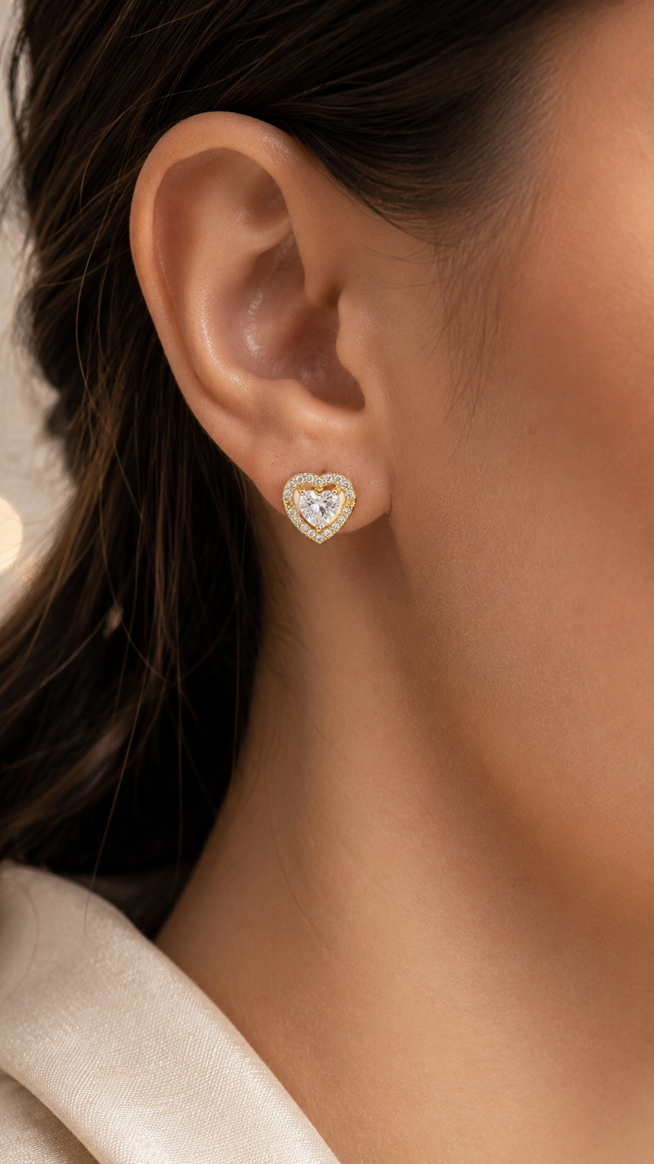 Heart Halo Earrings