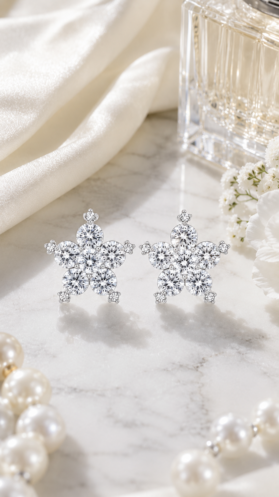 Floral Snowflake Earrings