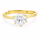 Round Solitaire Twist Band Ring