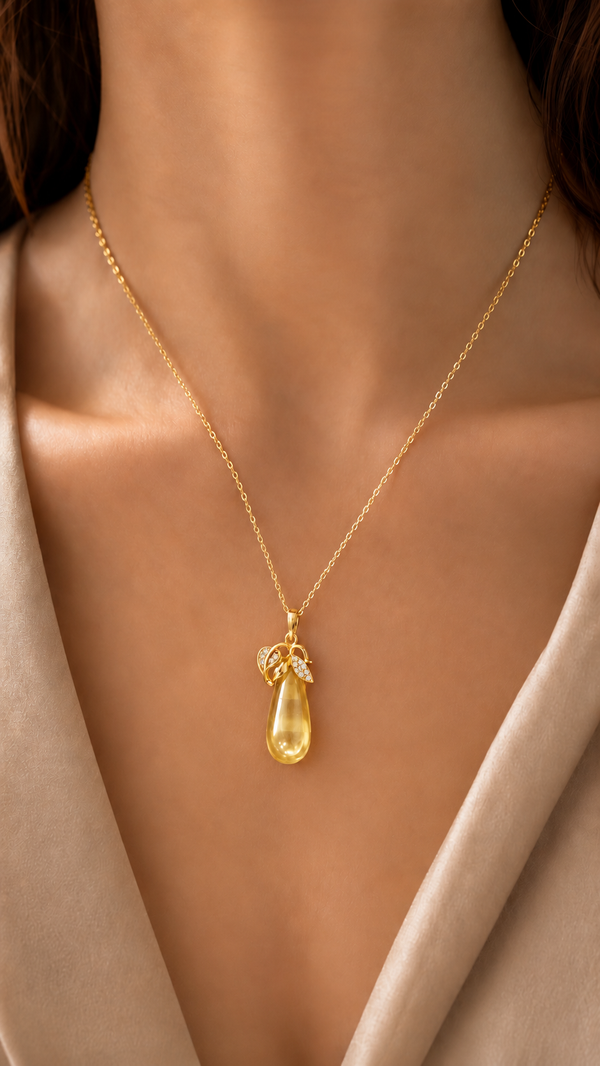 Yellow Stone Necklace