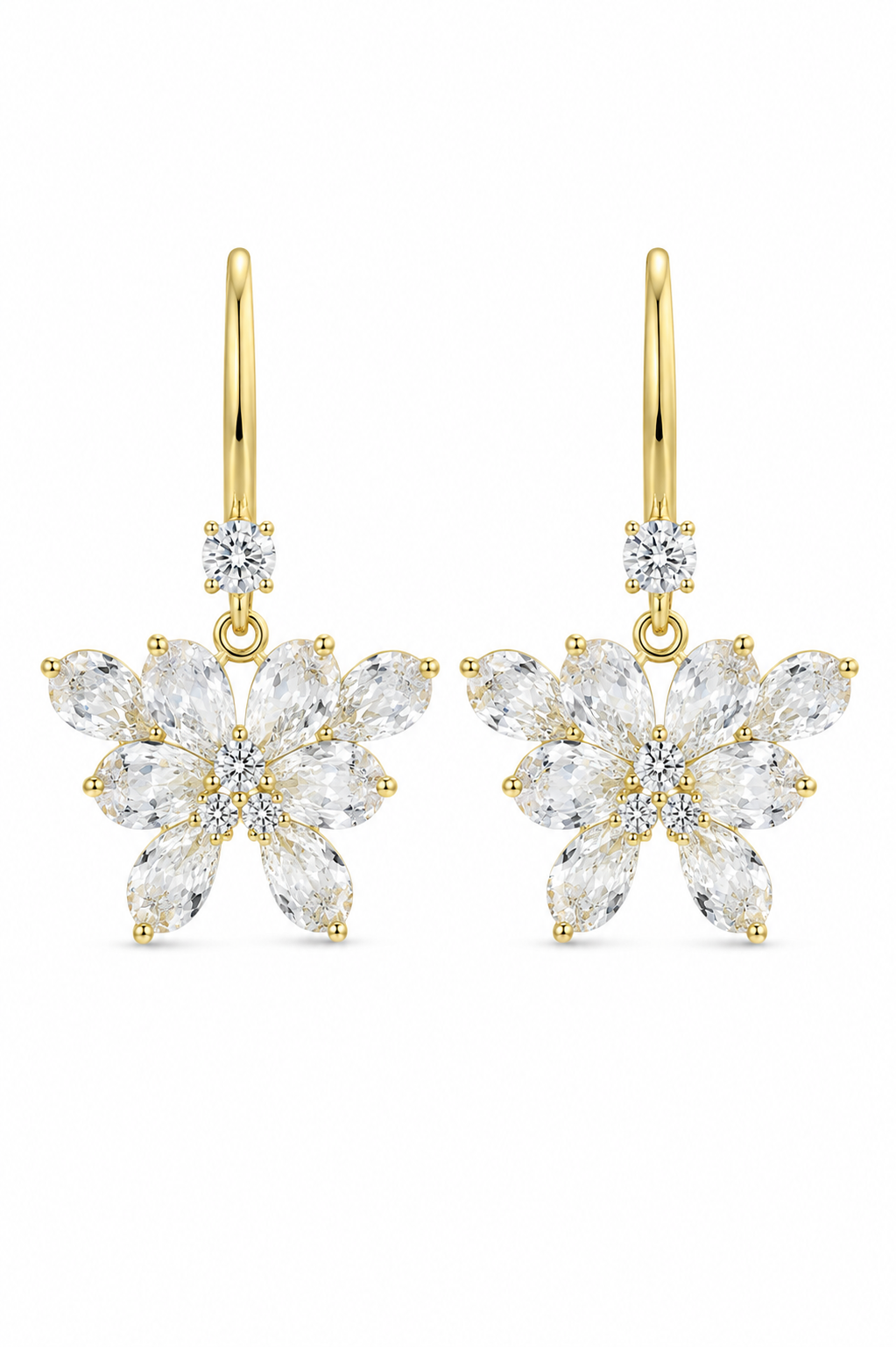 Floral Pear-Cut Earrings