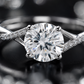 Round Solitaire Twist Band Ring