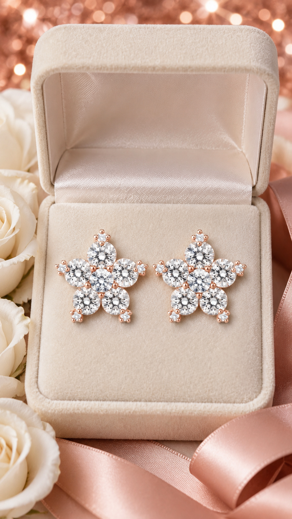 Floral Snowflake Earrings