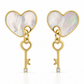 Heart & Key Earrings