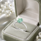 Mint Green Round-Cut Adjustable Ring