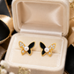Black & White Butterfly Earrings