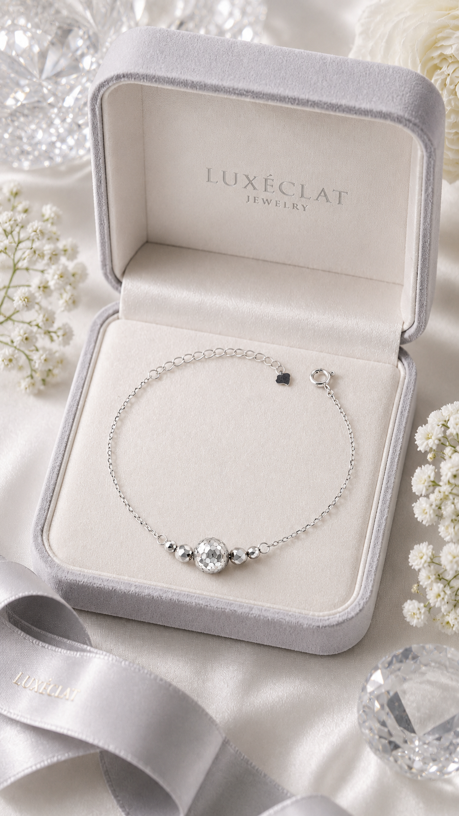 Faceted Bead Ball Bracelet