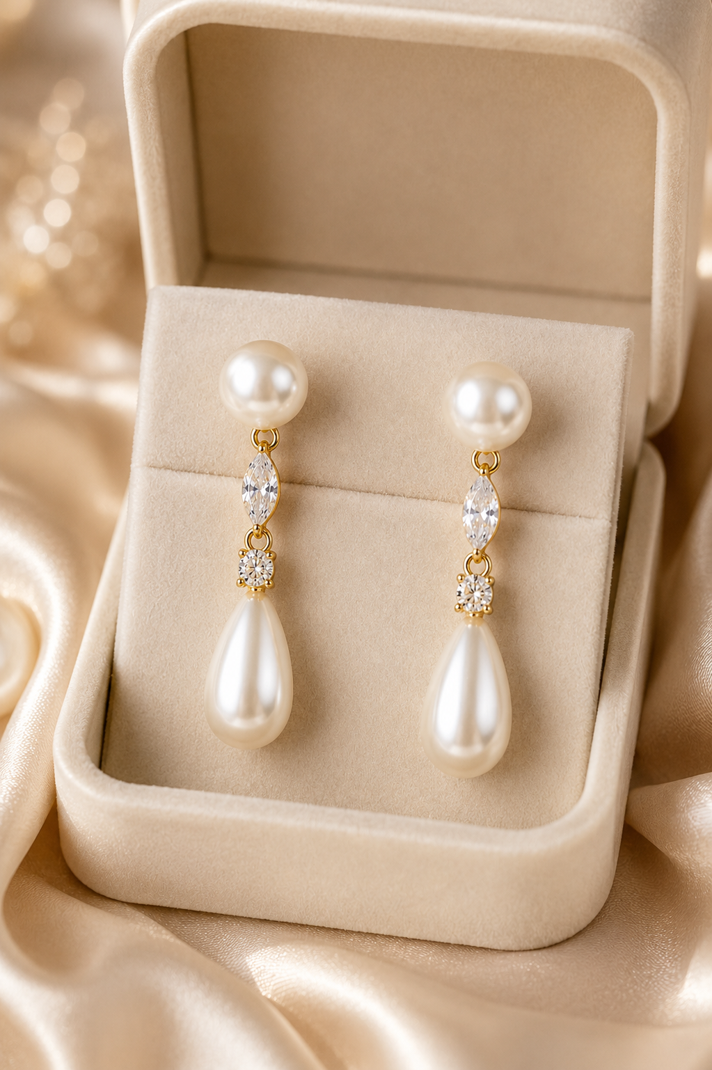 Pearl Marquise Earrings