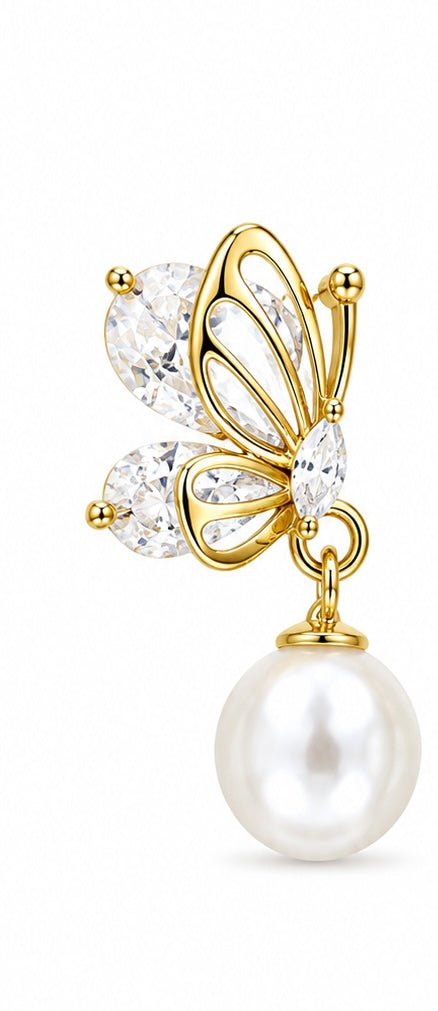 Butterfly Pearl Earrings