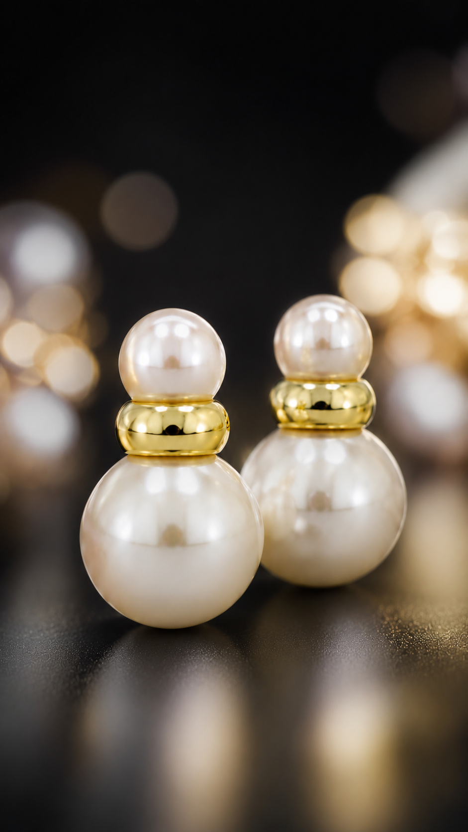 Double Pearl Earrings