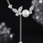 Elegant Pearl & Marquise CZ Drop Necklace