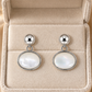 Silver Oval Earrings