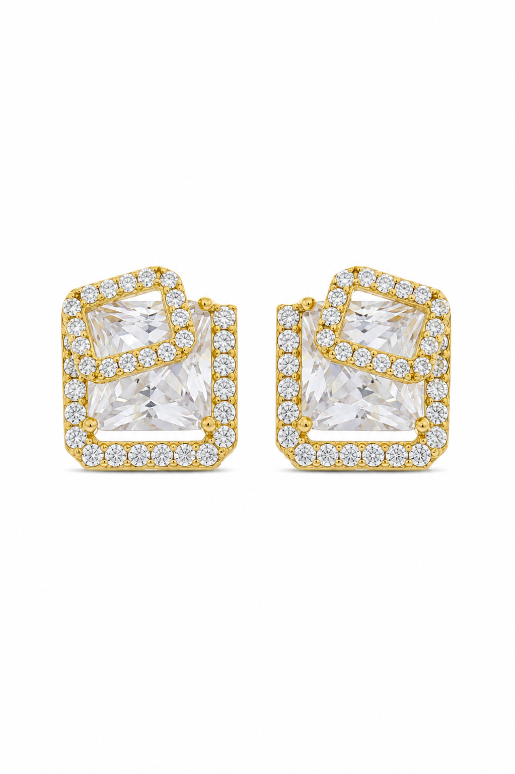 Geometric Square Earrings