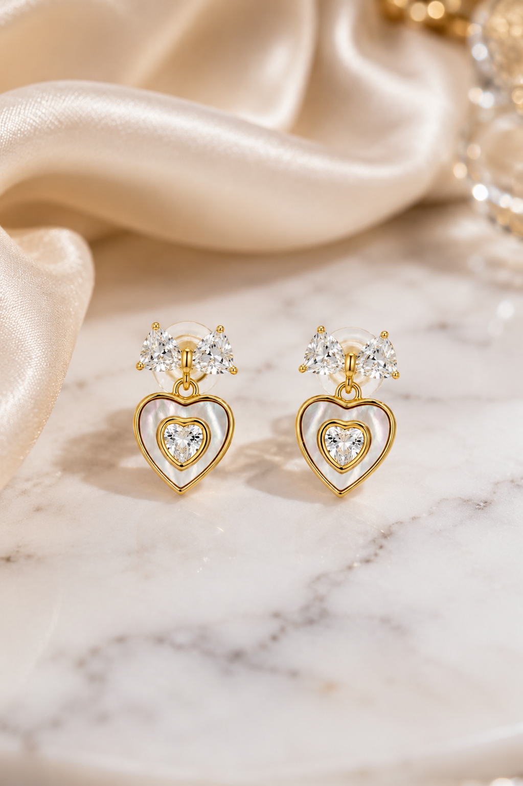 Bow & Heart Earrings