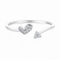 Heart & Butterfly Open Adjustable Ring