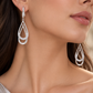 Silver Teardrop Dangle Earrings