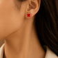 Gold-Tone Black Red green Earrings