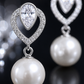 Silver Pear-Cut Earrings