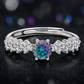 Mystic Blue-Purple Round Adjustable Ring