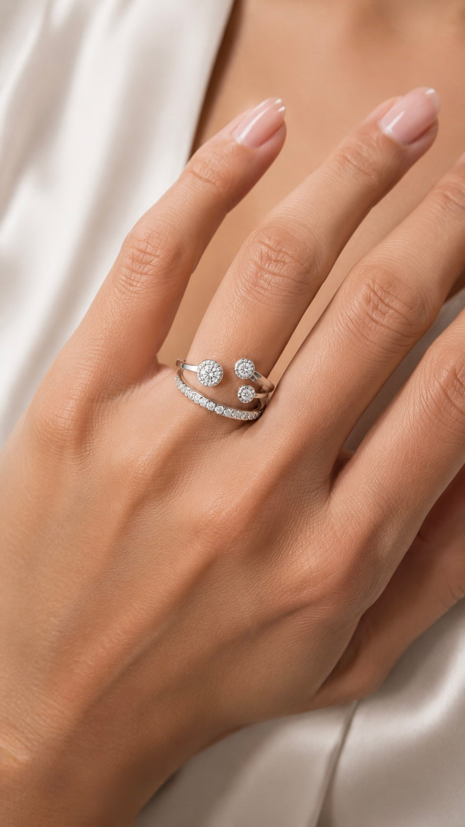 Multi-Layer Open Adjustable Ring