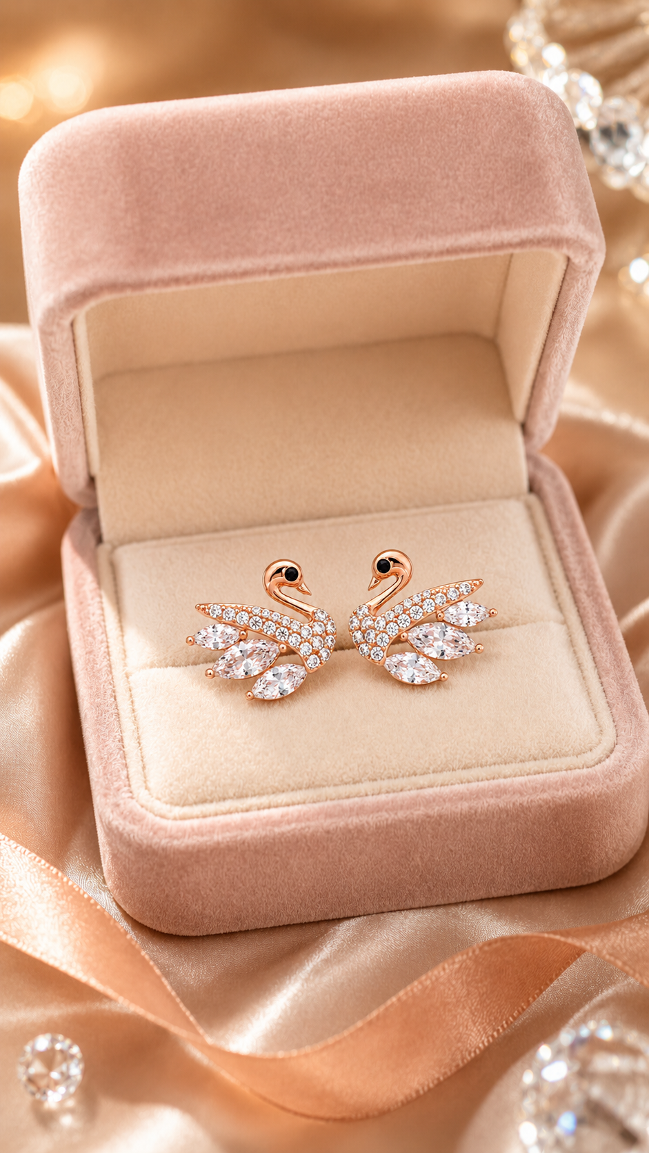 Swan Marquise Earrings