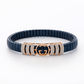 Regalia Crest Signature Bracelet in Deep Blue Enamel, Rose Gold & Diamond Accents